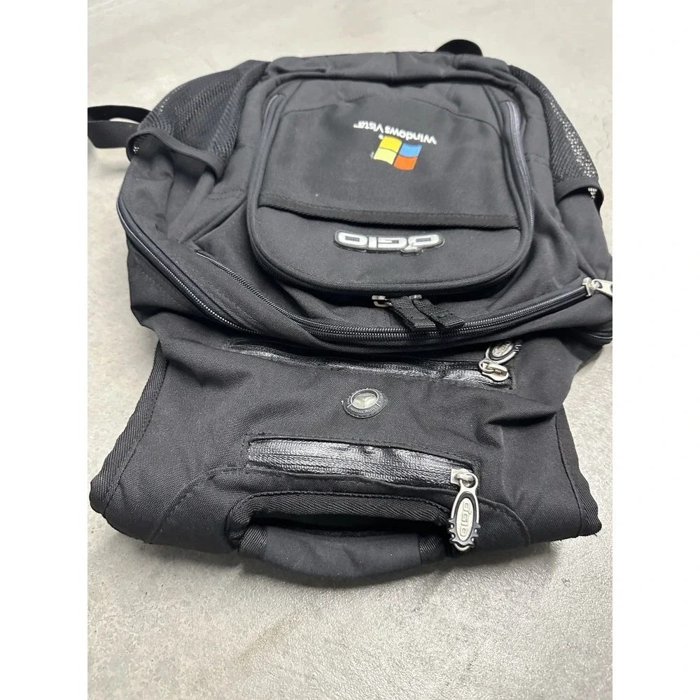 OGIO Windows Vista Backpack Black Laptop Bag Tech Specs Y2K Promo Rare